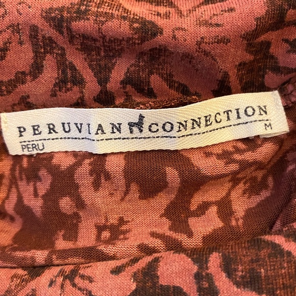 Peruvian Connection Willowmead Floral Pima Cotton Blend Midi Dress Size Medium - Picture 7 of 11